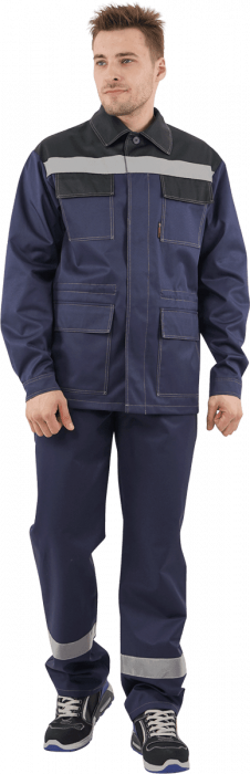 Костюм АРТЕЛЬ летний, т/синий-черный, с СВП (Куртка+брюки)