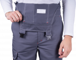 Полукомбинезон ТУРБО SAFETY летний, серый-чёрный-красный