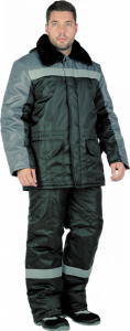 Костюм РЕГИОН зимний, черный-серый