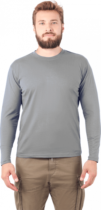 Футболка длинный рукав серая 160 г/м2