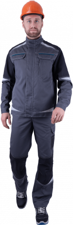 Куртка ТУРБО SAFETY летняя, серая-т.серая