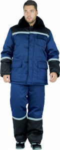 Костюм зимний, т/синий-чёрный
