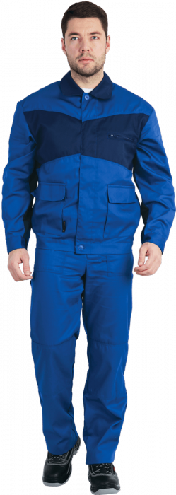 Костюм СПЕЦИАЛИСТ-1 летний, василёк-т/синий (Куртка+брюки)